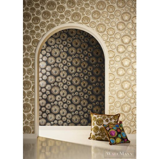 AS CREATION Versace 5 38611-7 sötét antik mintás elegáns tapéta