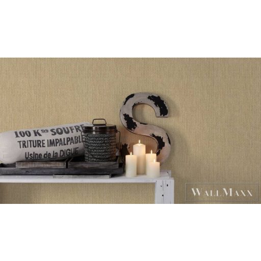 AS CREATION Hygge 38612-3 fehér, sárga Textil mintás Vidéki vlies tapéta