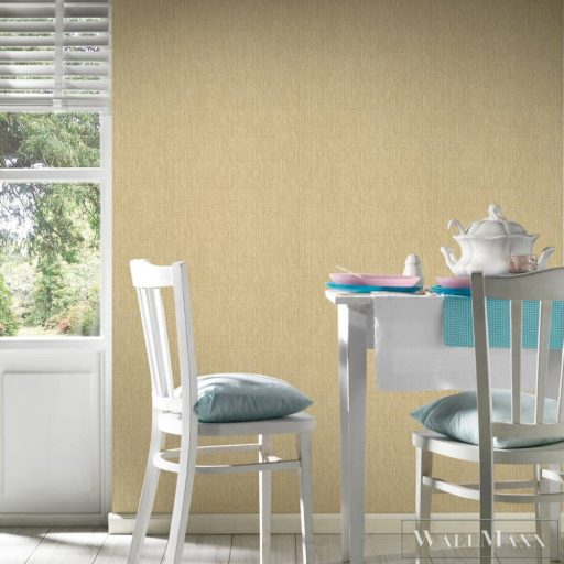 AS CREATION Hygge 38612-3 fehér, sárga Textil mintás Vidéki vlies tapéta