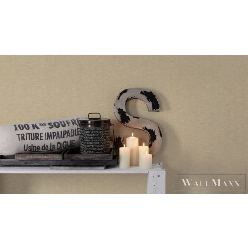 AS CREATION Hygge 38613-4 bézs, sárga Textil mintás Vidéki vlies tapéta