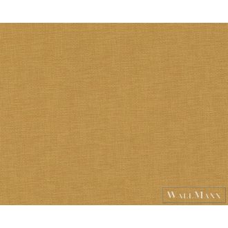   AS CREATION Hygge 38613-6 sárga Textil mintás Vidéki vlies tapéta