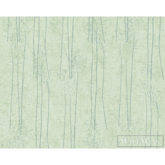   AS CREATION Hygge 38614-4 zöld levél mintás vidéki tapéta