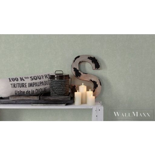 AS CREATION Hygge 38615-2 zöld Textil mintás Vidéki vlies tapéta