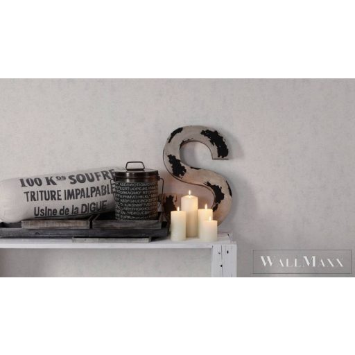 AS CREATION Hygge 38615-3 törtfehér, fehér Textil mintás Vidéki vlies tapéta