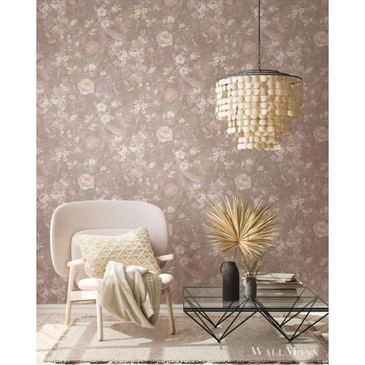 AS CREATION Natural Living 38636-3 bézs virág mintás vidéki tapéta