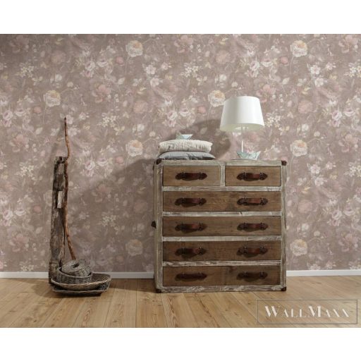 AS CREATION Natural Living 38636-3 bézs virág mintás vidéki tapéta