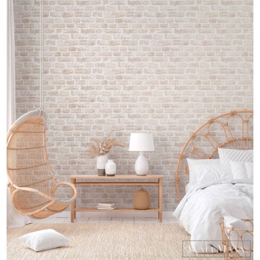 AS CREATION Natural Living 38637-3 bézs tégla mintás térhatású tapéta