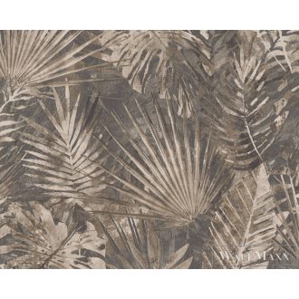   AS CREATION Natural Living 38638-3 barna pálma-levél mintás természet tapéta