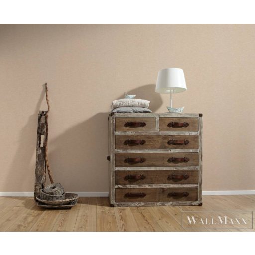 AS CREATION Natural Living 38662-1 bézs textil mintás egyszínű tapéta