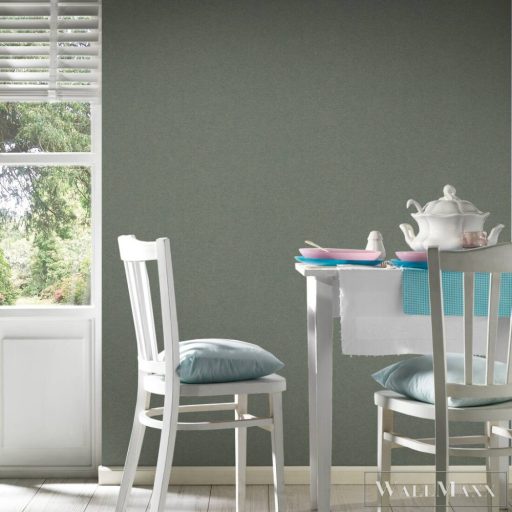 AS CREATION Natural Living 38662-2 zöld textil mintás egyszínű tapéta