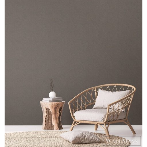 AS CREATION Natural Living 38662-3 fekete textil mintás egyszínű tapéta