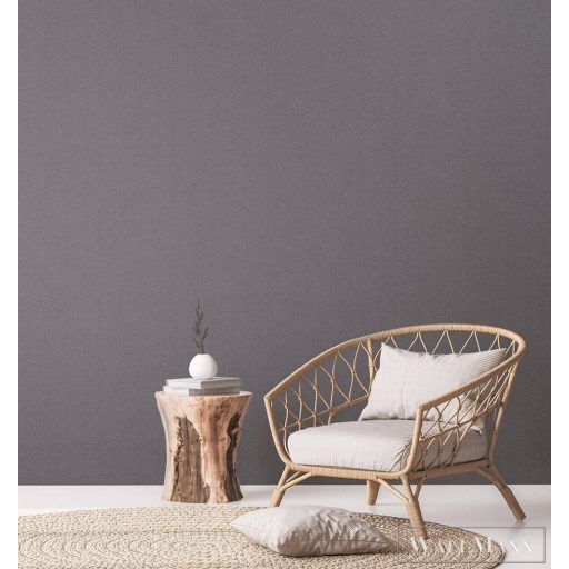 AS CREATION Natural Living 38662-4 fekete textil mintás egyszínű tapéta