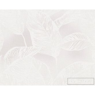   AS CREATION Natural Living 38663-2 fehér levél mintás természet tapéta