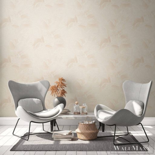 AS CREATION Natural Living 38663-3 bézs levél mintás természet tapéta