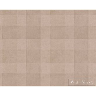   AS CREATION Natural Living 38664-1 bézs kockás vidéki tapéta