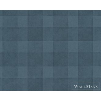   AS CREATION Natural Living 38664-2 kék kockás vidéki tapéta