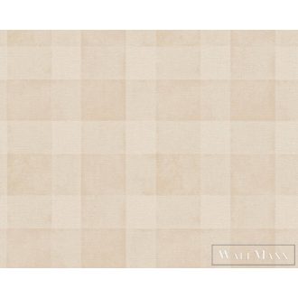   AS CREATION Natural Living 38664-3 bézs kockás vidéki tapéta