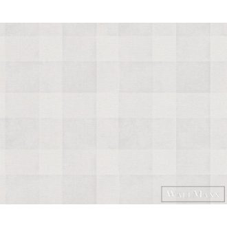   AS CREATION Natural Living 38664-4 fehér kockás vidéki tapéta