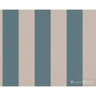   AS CREATION Natural Living 38665-1 kék csíkos vidéki tapéta