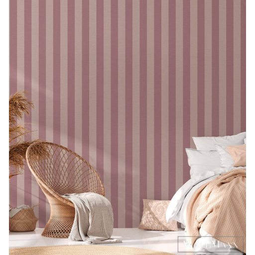 AS CREATION Natural Living 38665-4 rózsaszín csíkos vidéki tapéta