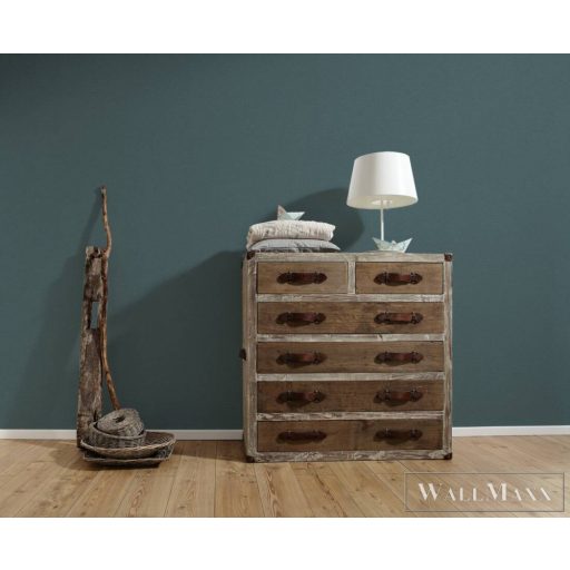 AS CREATION Natural Living 38666-1 kék struktúrált egyszínű tapéta
