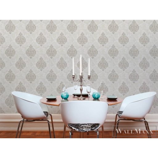 AS CREATION Prior 38673-2 szürke barokk mintás fémhatású XXL tapéta