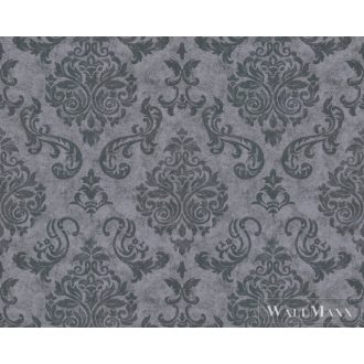   AS CREATION Prior 38673-3 fekete barokk mintás fémhatású XXL tapéta