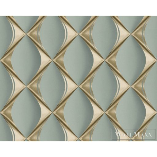 AS Creation My Home My Spa 38691-3 antracit, kék, arany Csempe mintás Térhatású vlies tapéta