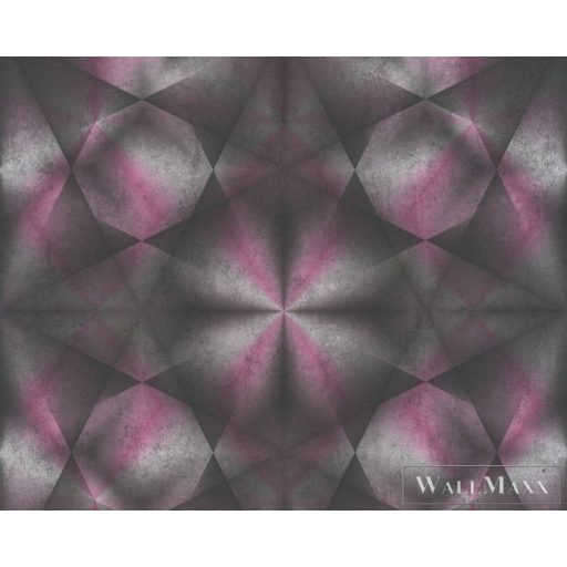 AS Creation My Home My Spa 38692-1 antracit, törtfehér, lila Kaleidoszkóp mintás Térhatású vlies tapéta