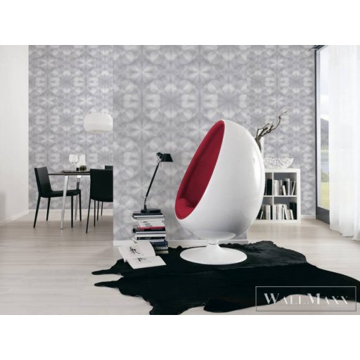 AS Creation My Home My Spa 38692-2 törtfehér, fémhatású, ezüst Kaleidoszkóp mintás Térhatású vlies tapéta