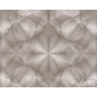   AS Creation My Home My Spa 38692-3 bézs, törtfehér, fémhatású Kaleidoszkóp mintás Térhatású vlies tapéta