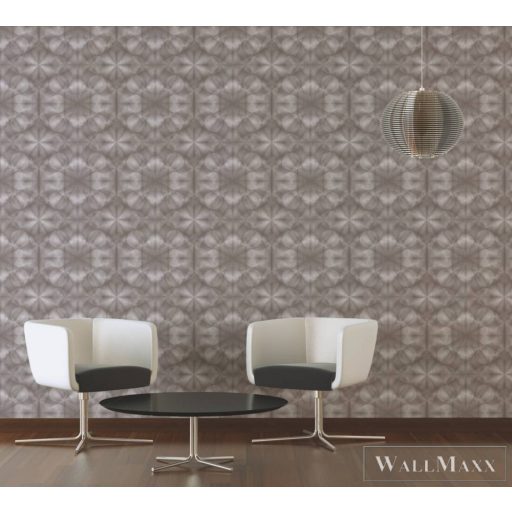 AS Creation My Home My Spa 38692-3 bézs, törtfehér, fémhatású Kaleidoszkóp mintás Térhatású vlies tapéta