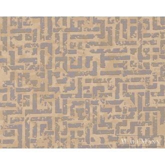   AS CREATION My Home My Spa 38695-2|Grafikus jellegű arany labirintus mintás tapéta