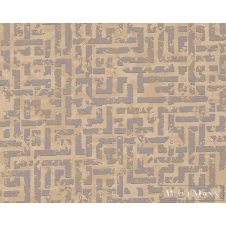 AS CREATION My Home My Spa 38695-2|Grafikus jellegű arany labirintus mintás tapéta