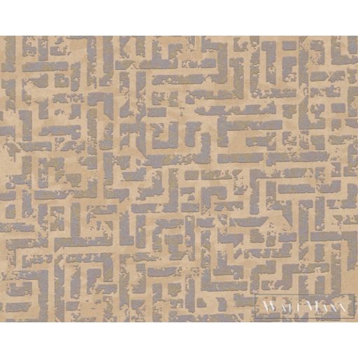 AS CREATION My Home My Spa 38695-2|Grafikus jellegű arany labirintus mintás tapéta