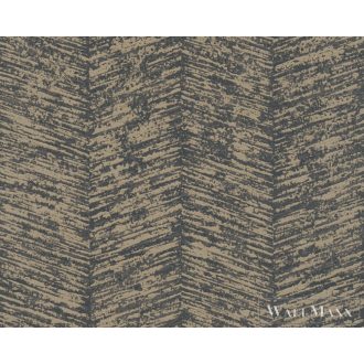   AS CREATION My Home My Spa 38697-1|Népművészet jellegű arany haránt csíkos tapéta