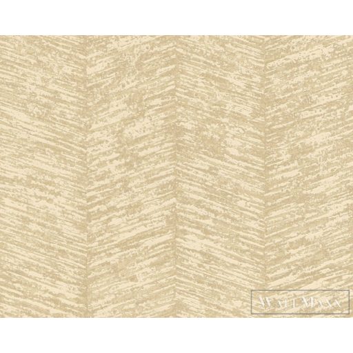 AS CREATION My Home My Spa 38697-2|Népművészet jellegű arany haránt csíkos tapéta