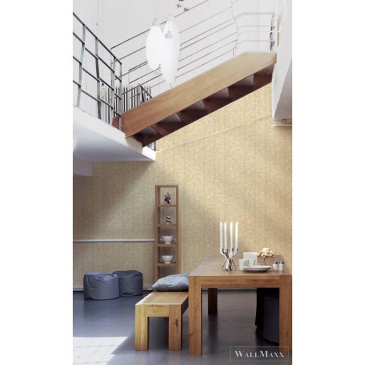 AS CREATION My Home My Spa 38697-2|Népművészet jellegű arany haránt csíkos tapéta