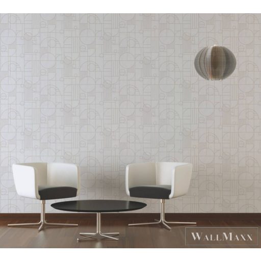 AS CREATION My Home My Spa 38699-2|Modern jellegű fémhatású geometriai mintás tapéta