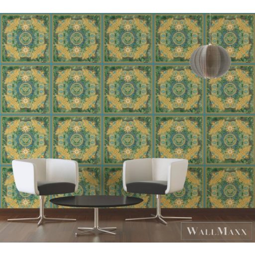 AS CREATION Versace 5 38703-2 kék mandala mintás elegáns tapéta