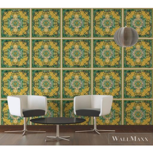 AS CREATION Versace 5 38703-4 zöld mandala mintás elegáns tapéta