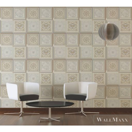 AS CREATION Versace 5 38704-2 bézs mandala mintás elegáns tapéta