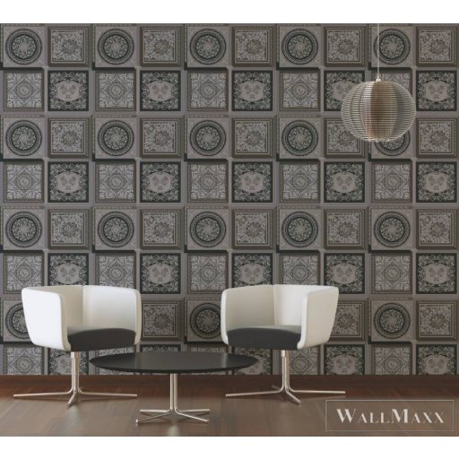 AS CREATION Versace 5 38704-4 bézs mandala mintás elegáns tapéta