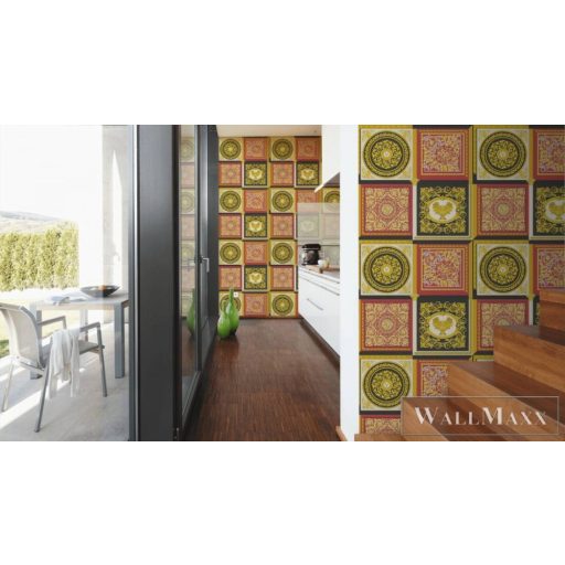 AS CREATION Versace 5 38704-6 színes mandala mintás elegáns tapéta