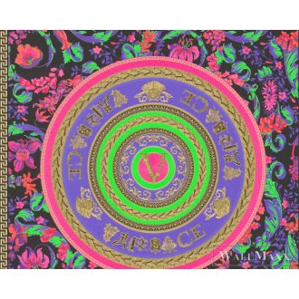   AS CREATION Versace 5 38705-1 sötét mandala mintás elegáns tapéta