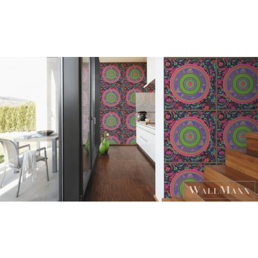 AS CREATION Versace 5 38705-1 sötét mandala mintás elegáns tapéta