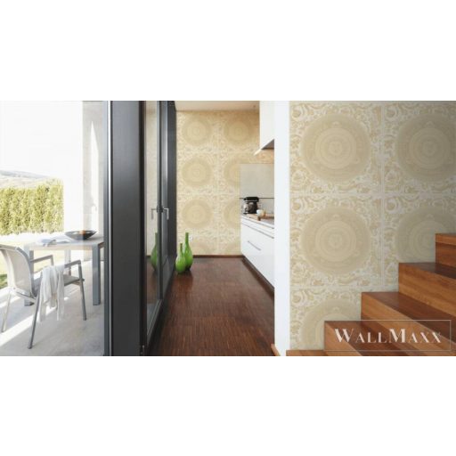 AS CREATION Versace 5 38705-3 krémszínű mandala mintás elegáns tapéta