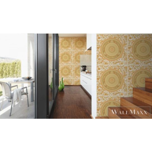 AS CREATION Versace 5 38705-4 krémszínű mandala mintás elegáns tapéta