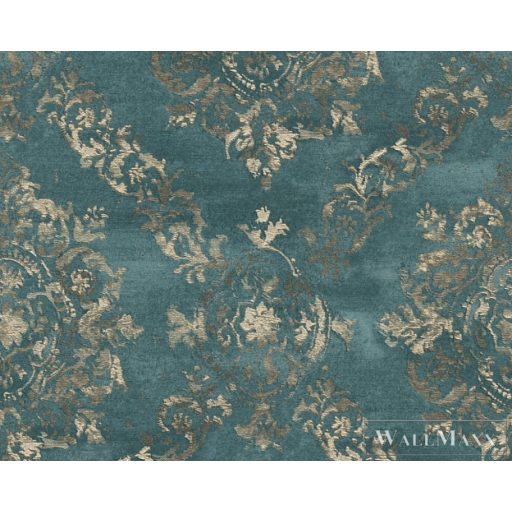 AS CREATION My Home My Spa 38707-3|Klasszikus jellegű kék barokk mintás tapéta