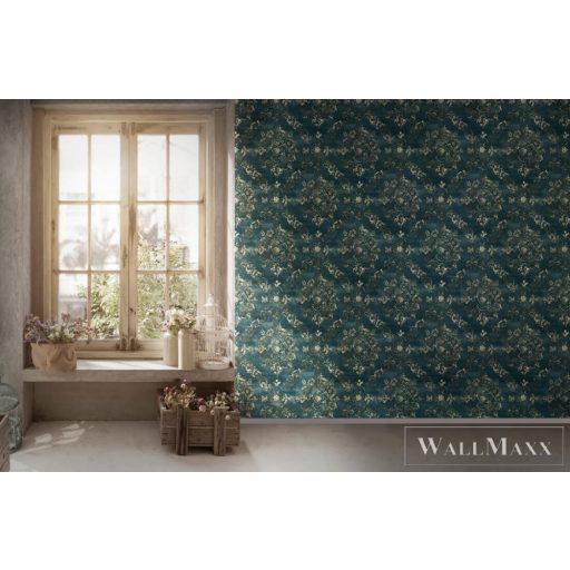 AS CREATION My Home My Spa 38707-3|Klasszikus jellegű kék barokk mintás tapéta